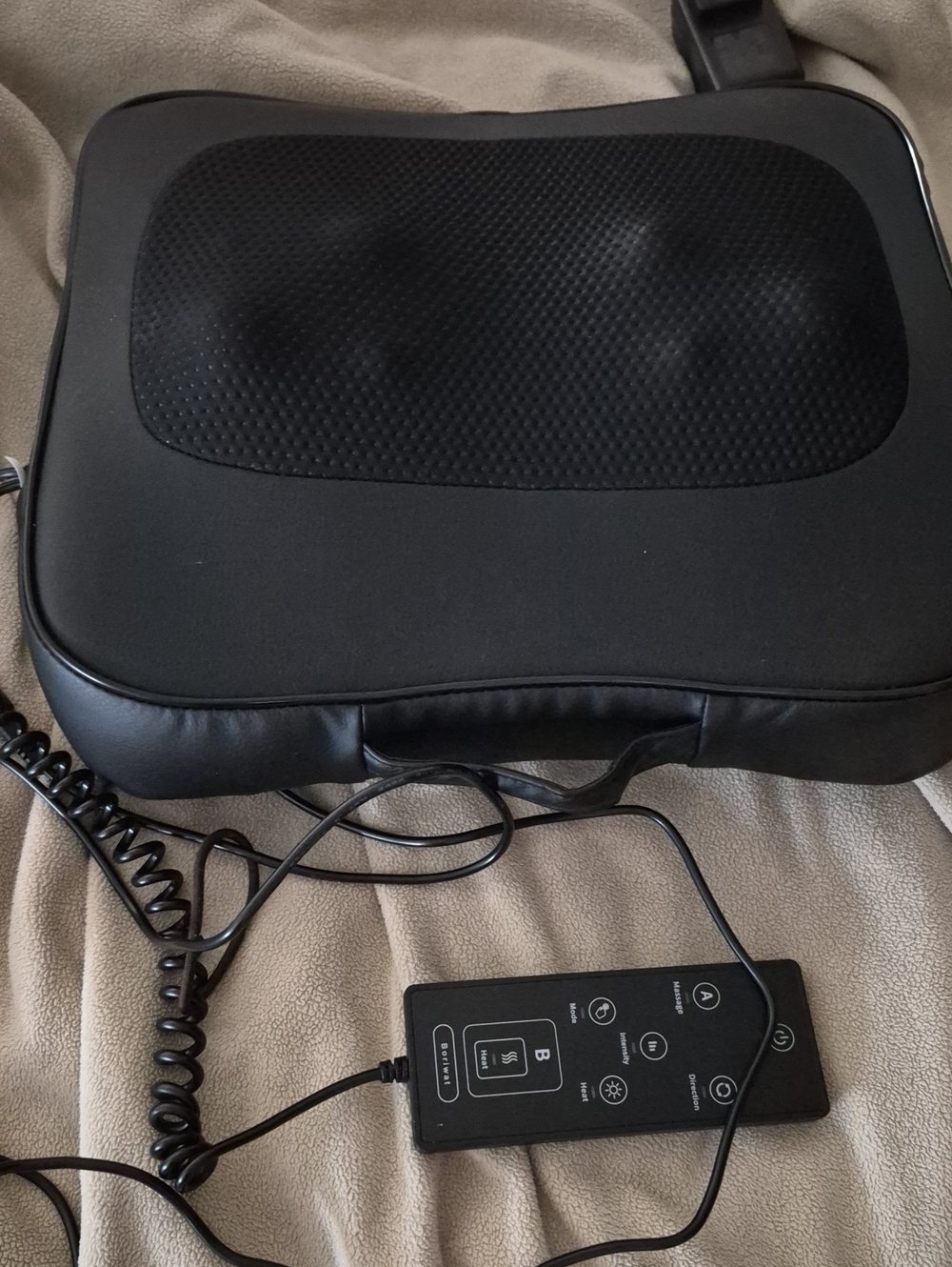 Source Unknown Black Massage Cushion with Remote